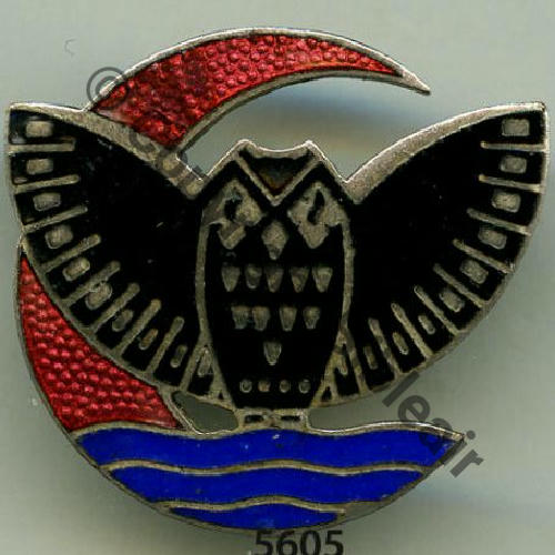 1936-4B3-MARINE 1936.55 A809NH 1eDRILLE 4B3 HIBOU GB1.25  A.AUGIS LYON 2Lignes 2Anneaux Dos lisse Grave 1er ESCADRILLE GROUPE 1.25 Src.grandspins13  PV680Eur 